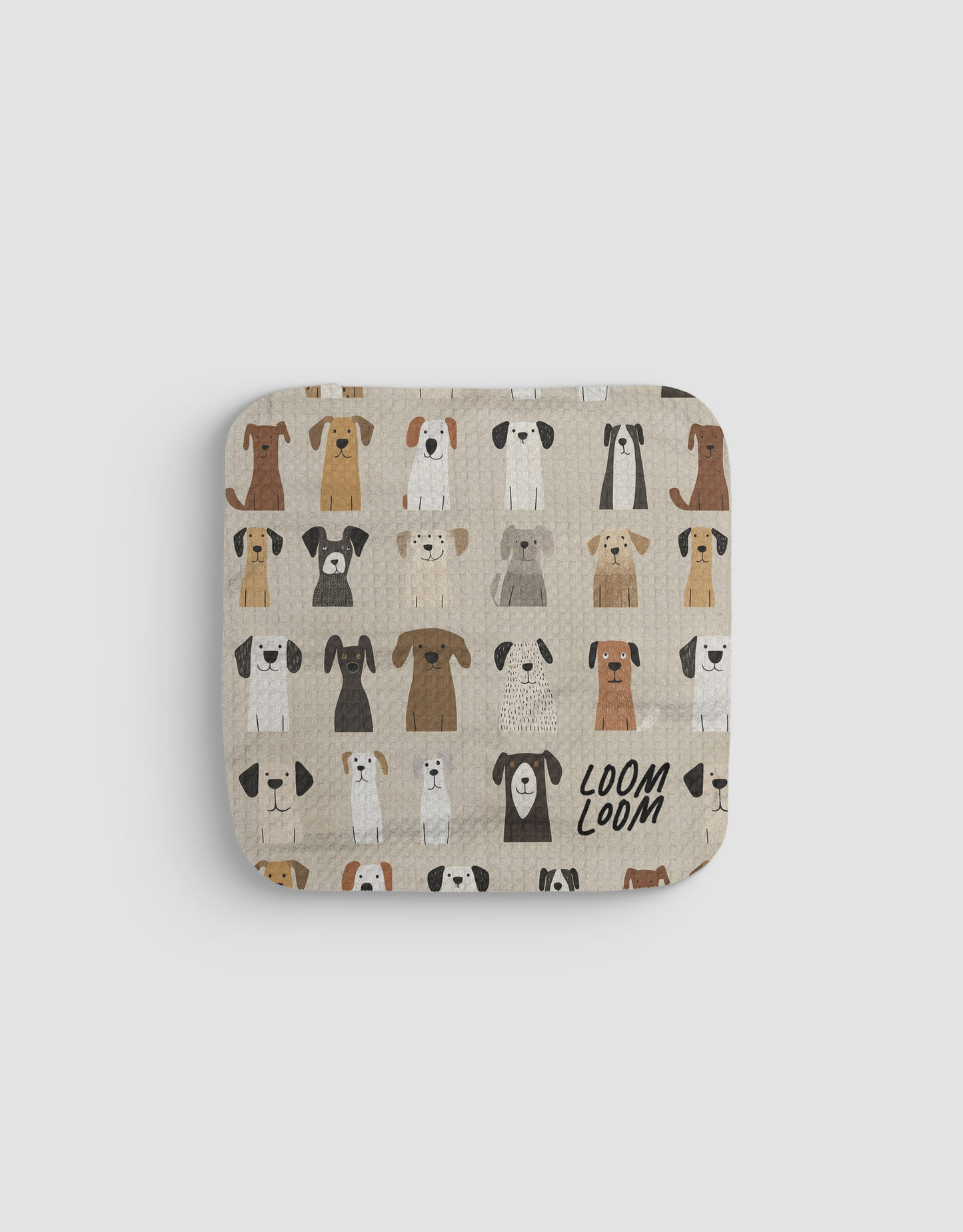 Dog Rows Dishcloth