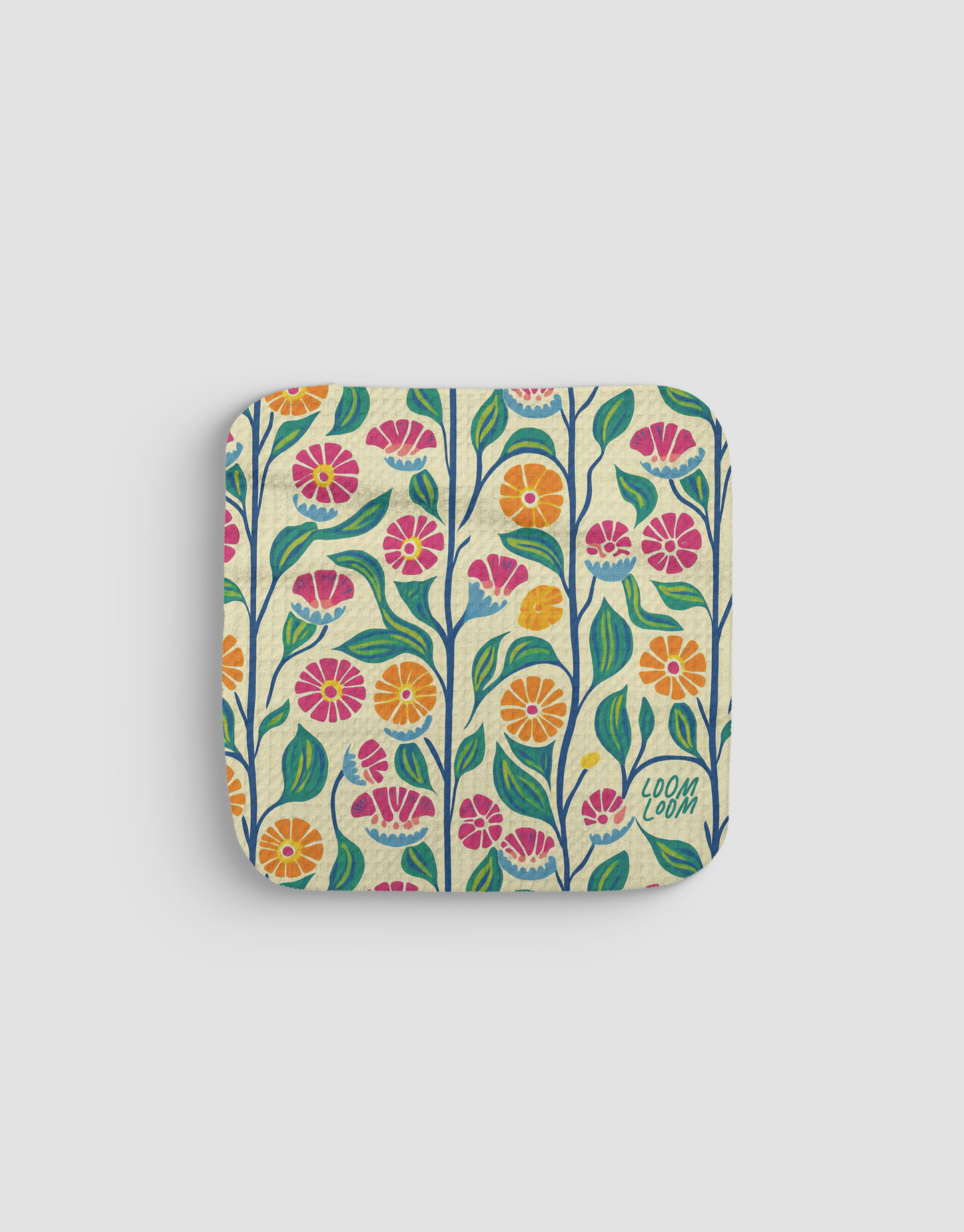 Tall Flowers Dishcloth
