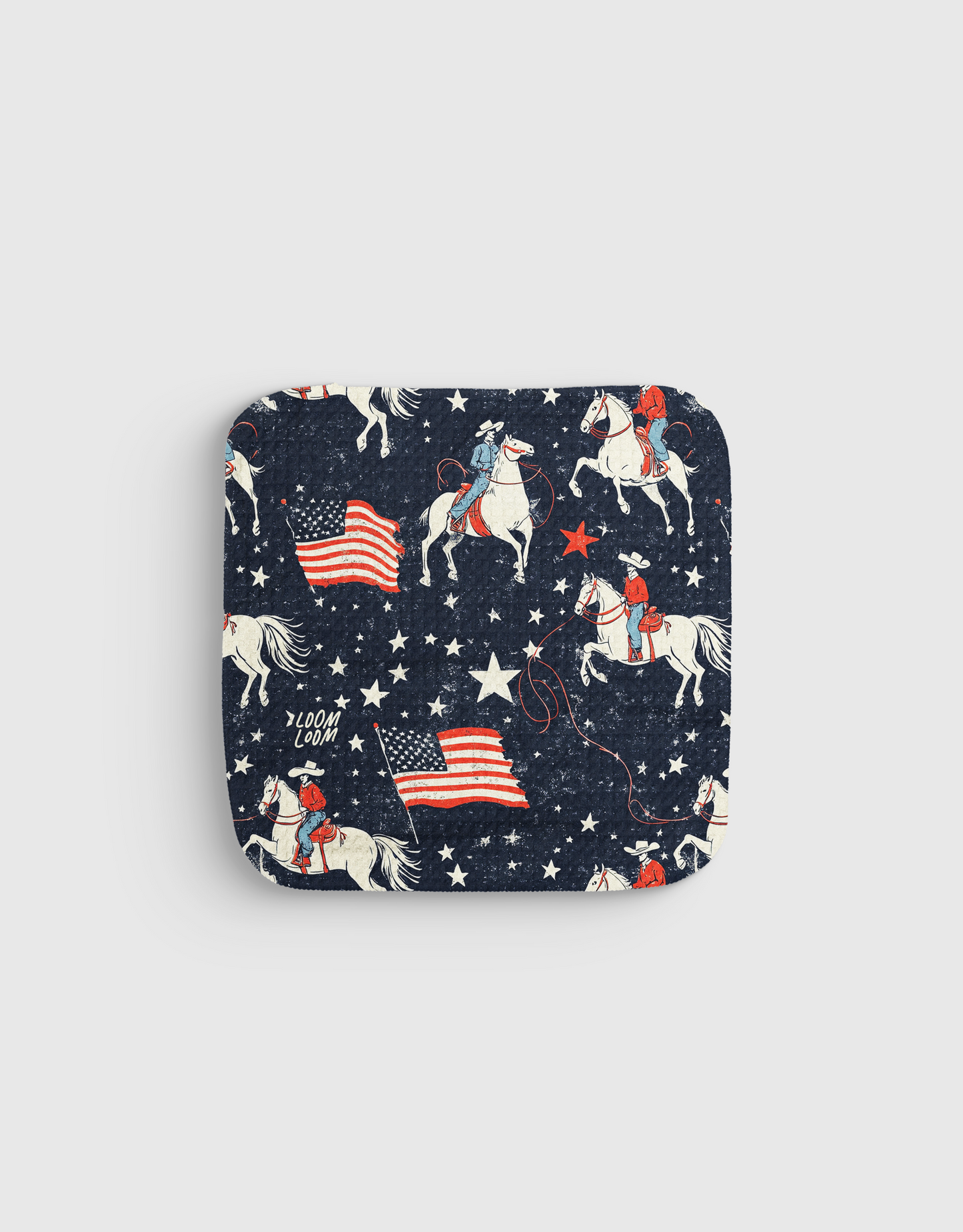 Trotting Patriots Dishcloth