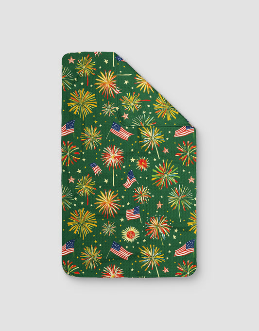 Fireworks + Flags - Green