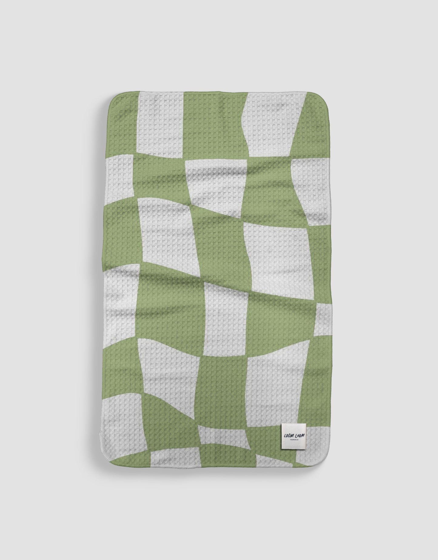 Warped Checkers - Green/White