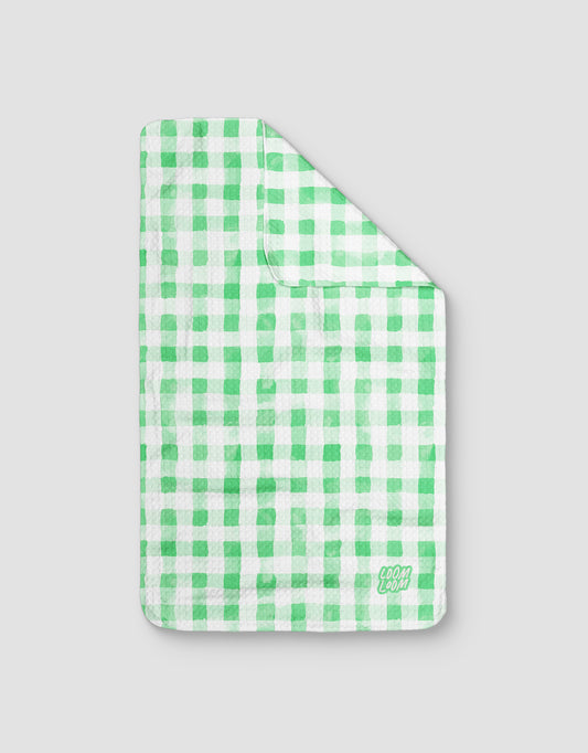 Green Watercolor Gingham