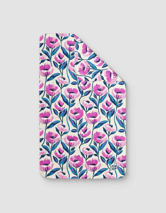 Pink Teal Flowers