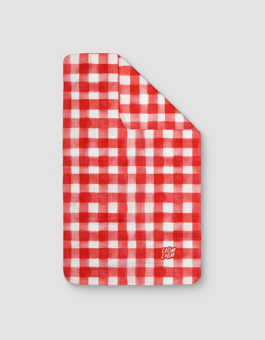 Red Watercolor Gingham
