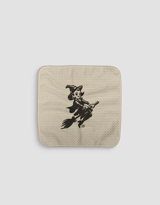 Vintage Witch Dishcloth